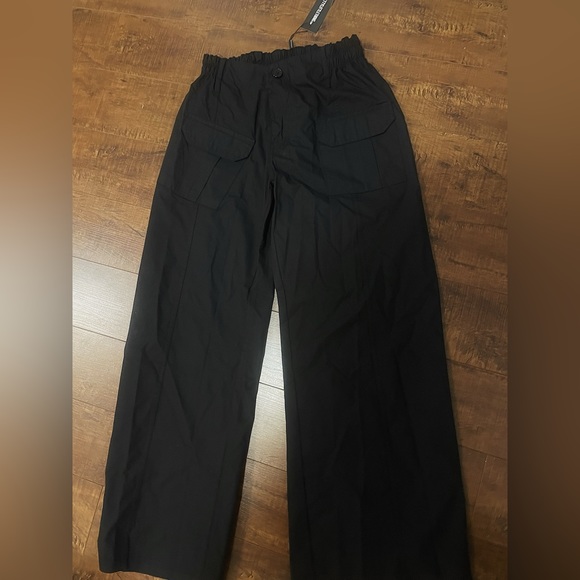 Petite Black Cargo Low Rise Pocket Pants - Picture 4 of 8